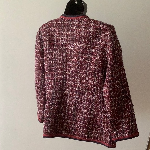 Talbots Tweed Blazer with Gold Buttons and Pockets Size 8 - Picture 9 of 14